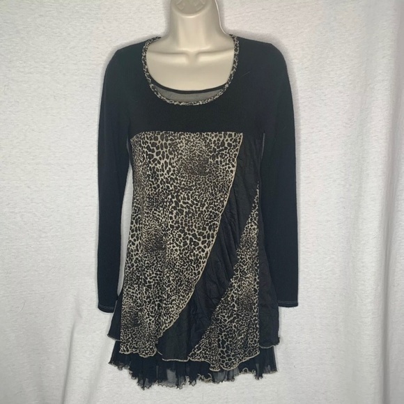 4/$35 Jane & John Top Layered sheer Animal Print - Picture 2 of 8
